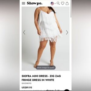 Showpo zig zag fringe dress